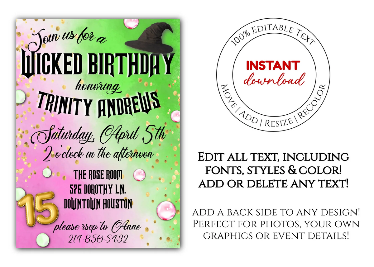 Merry Christmas Party Invitation Template - Printable & Digital