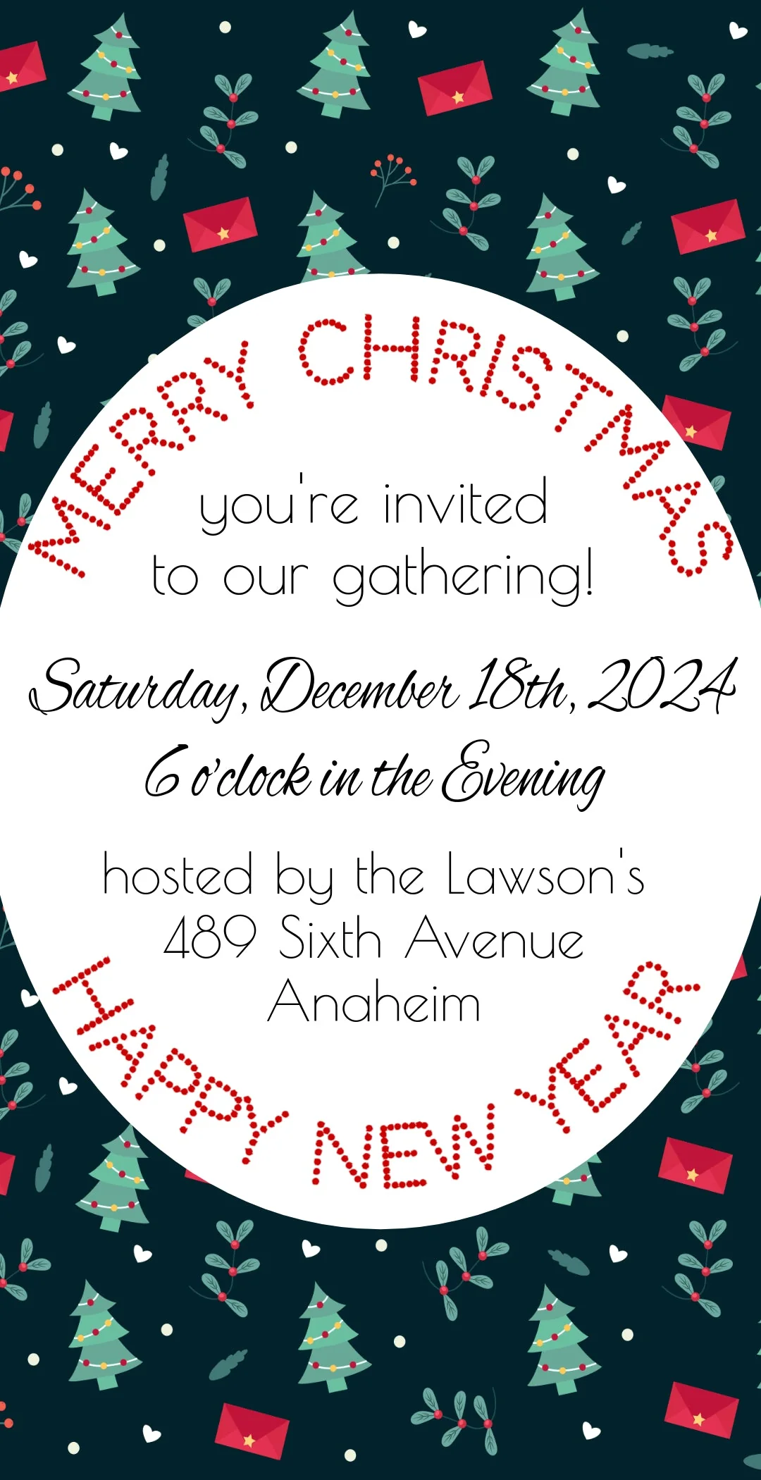 Merry Christmas Party Invitation Template - Printable & Digital